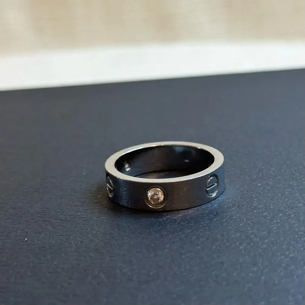 Love Screw Stone Ring Size 10